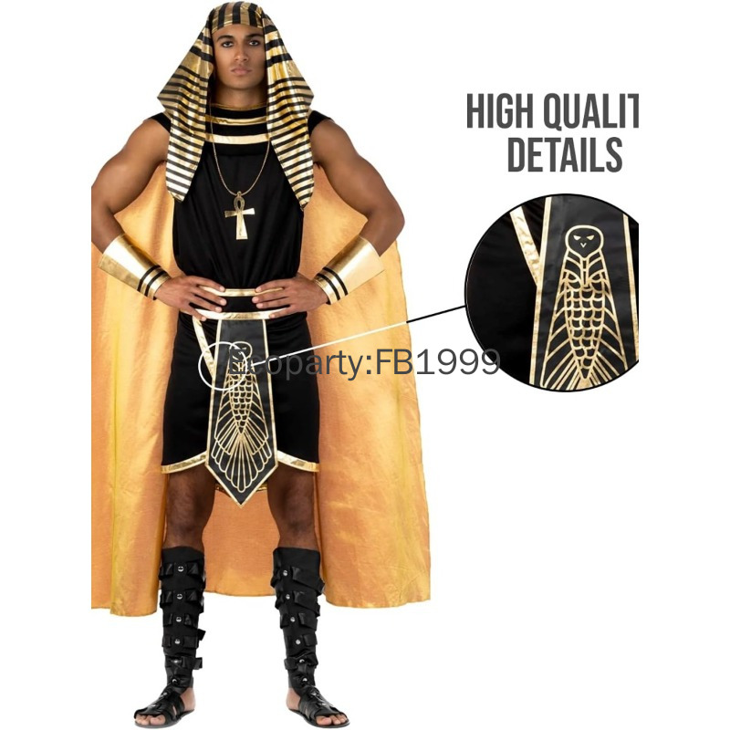 Men Accessories Egypt - ใหม่ผู้ชายอียิปต์เครื่องแต่งกาย King of Egypt คอสเพลย์ Robe
