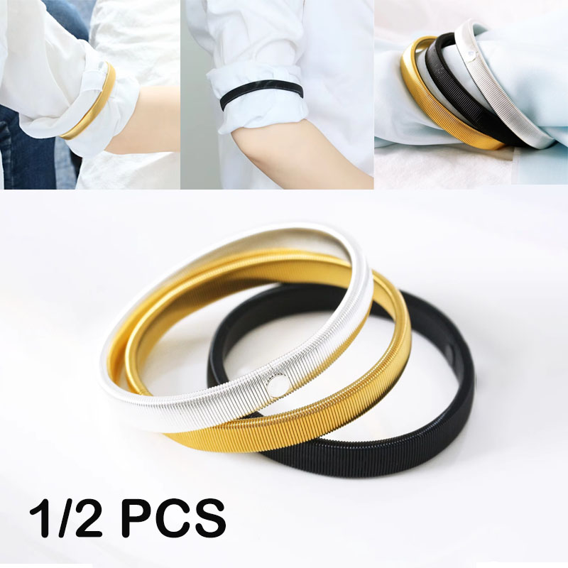 Men Accessories Wedding - ที่รัดแขนเสื้อแบบยืดหยุ่น 1 ชิ้น สำหรับผู้หญิงและผู้ชาย แฟชั่น ที่รัดแขนปรับได้