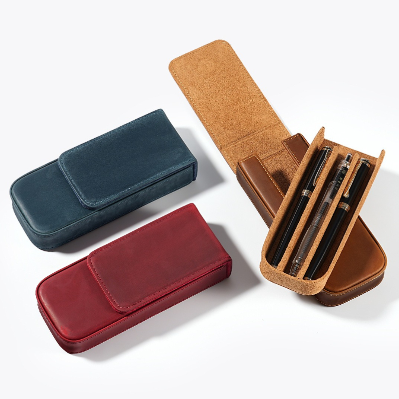 กล่องใส่ปากกาหนังวัวแท้ 3 ช่อง - Men Accessories Drawer บทวิจารณ์และราคา