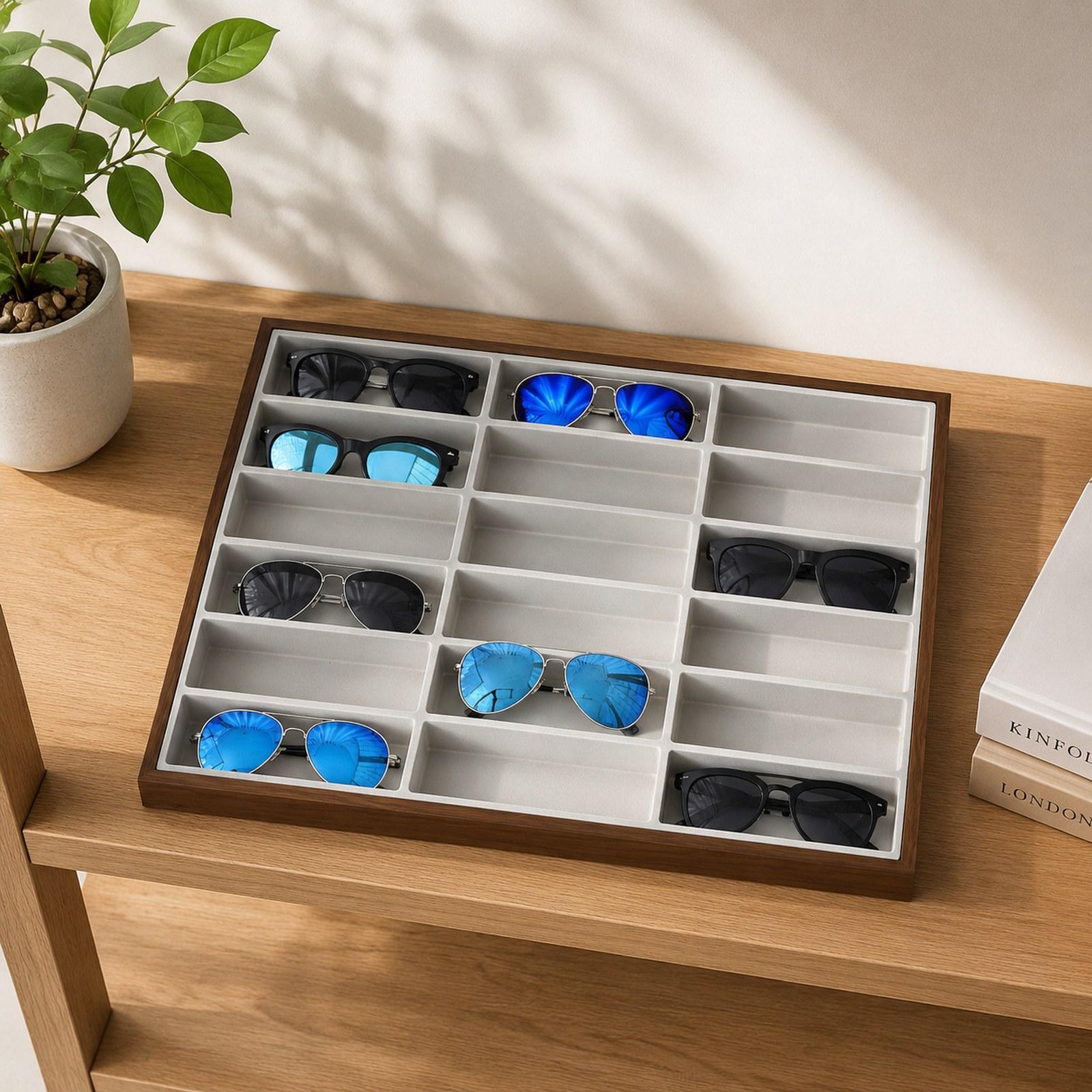 ถาดแสดงแว่นตา กล่องเก็บแว่นตา  - Men'S Accessories Organizer Tray บทวิจารณ์และราคา