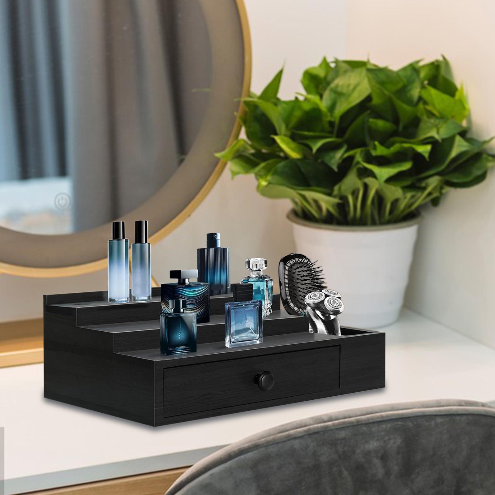 ชั้นวางน้ำหอมไม้สามชั้นพร้อมลิ - Men Accessories Drawer บทวิจารณ์และราคา