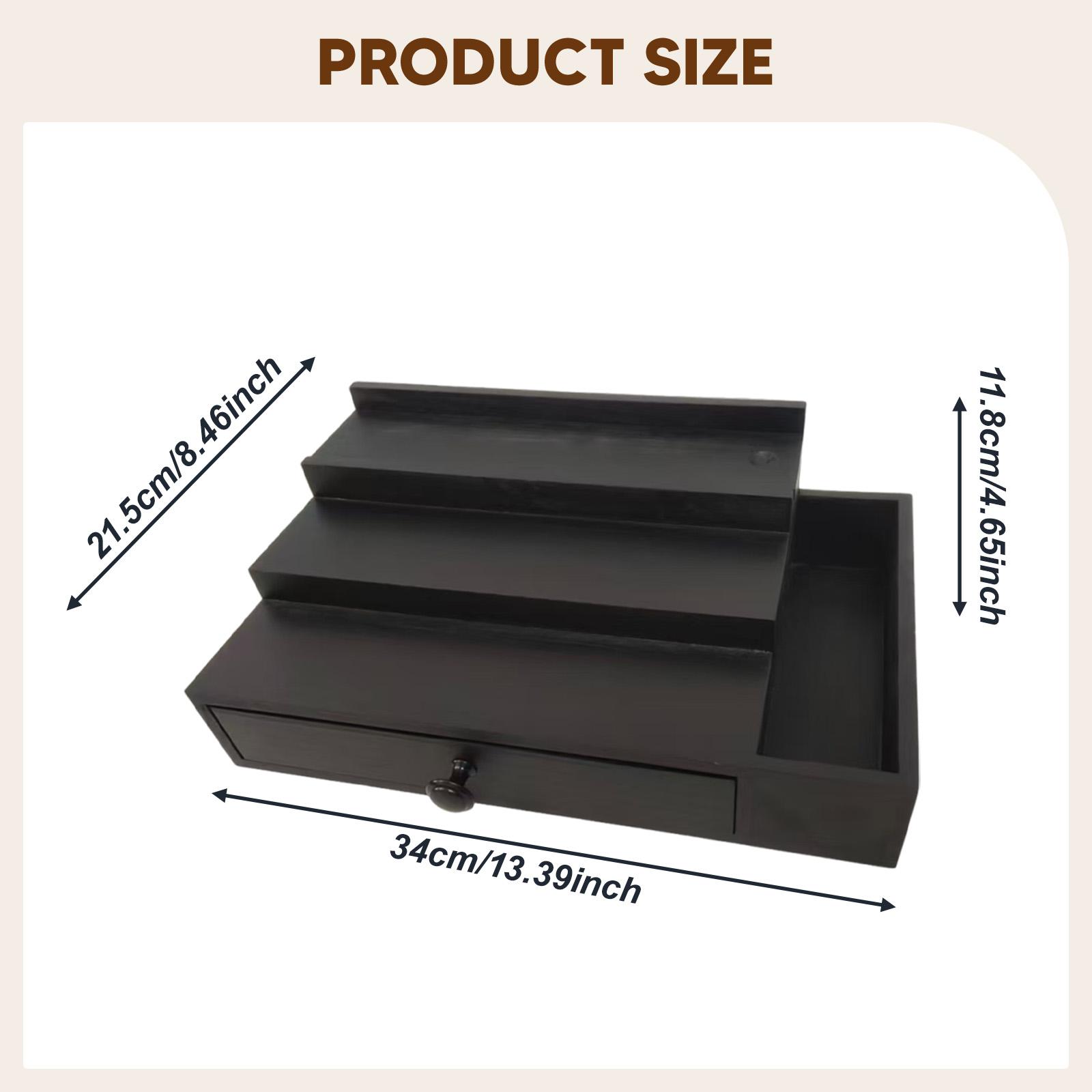 ชั้นวางน้ำหอมไม้สามชั้นพร้อมลิ - Men Accessories Drawer บทวิจารณ์และราคา