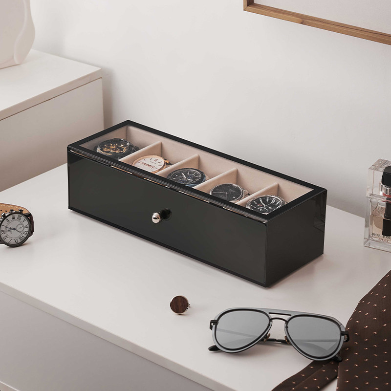 กล่องนาฬิกาพลาสติกสุดหรู 5/8 ช - Men Accessories Drawer บทวิจารณ์และราคา